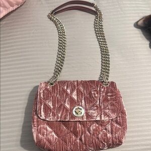 Pink Quilted Chain Shoulder Bag